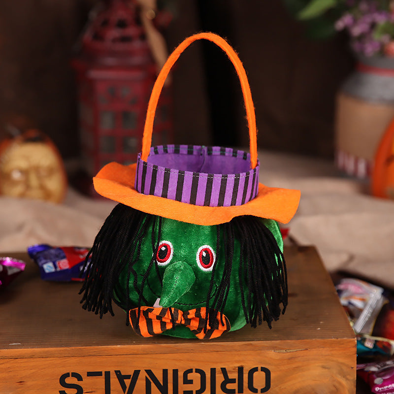 Pumpkin & Witch Trick-or-Treat Tote