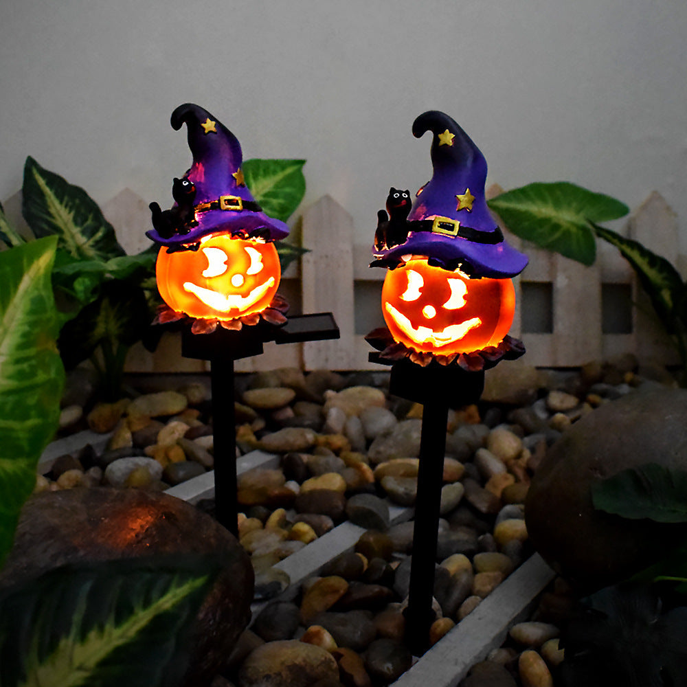Solar Halloween Pumpkin Light