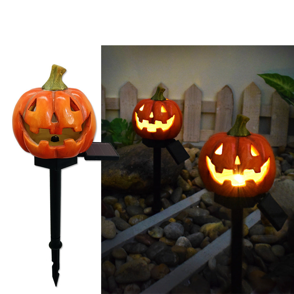 Solar Halloween Pumpkin Light