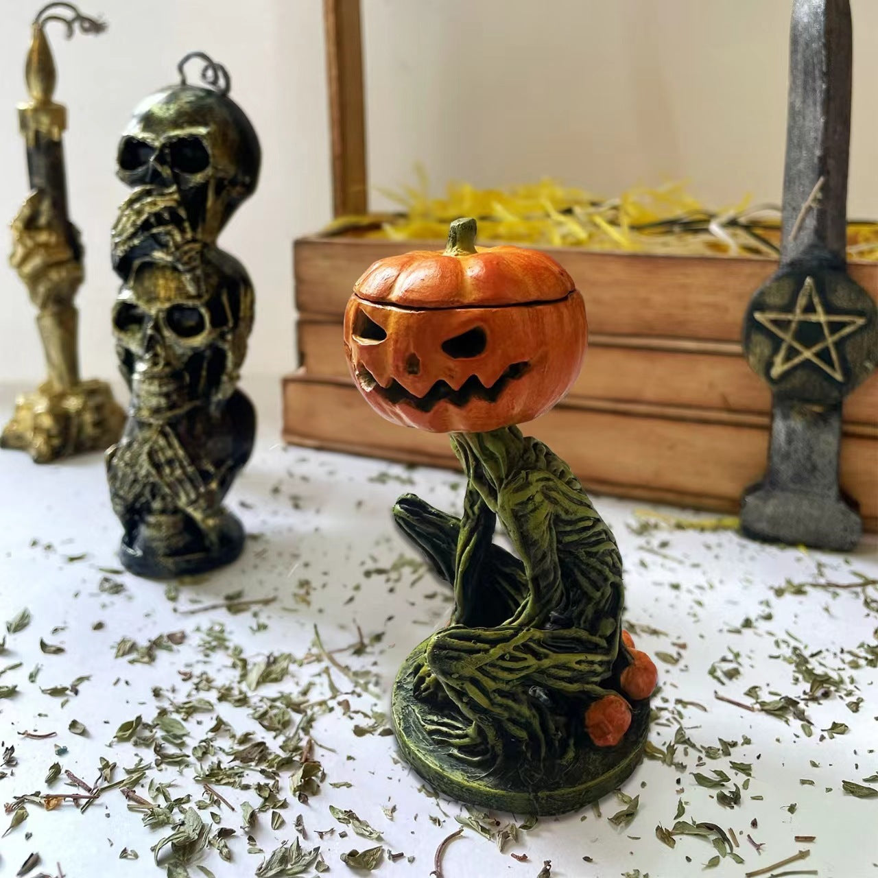 Pumpkin Candlestick Decoration