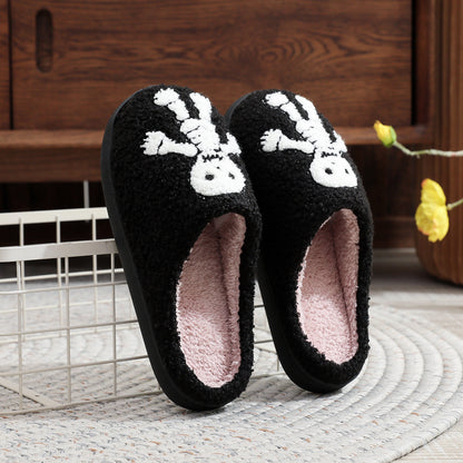 Cozy Skull Cotton Slippers