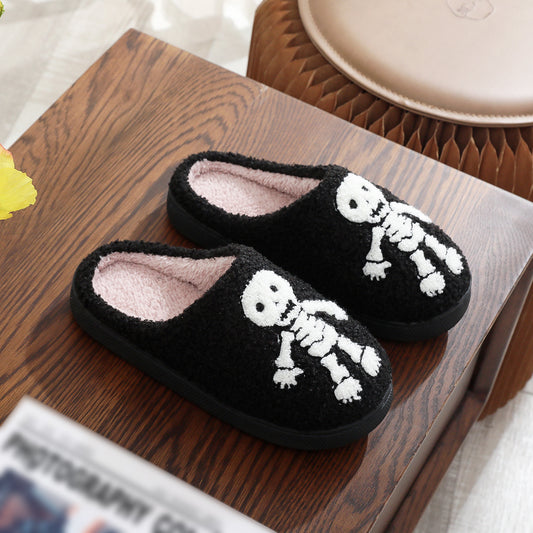 Cozy Skull Cotton Slippers