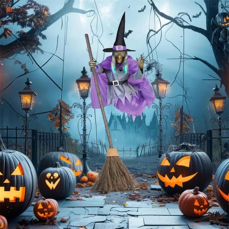 Outdoor Halloween Witch Prop