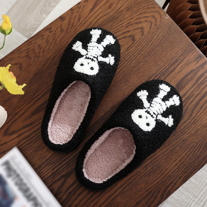 Cozy Skull Cotton Slippers