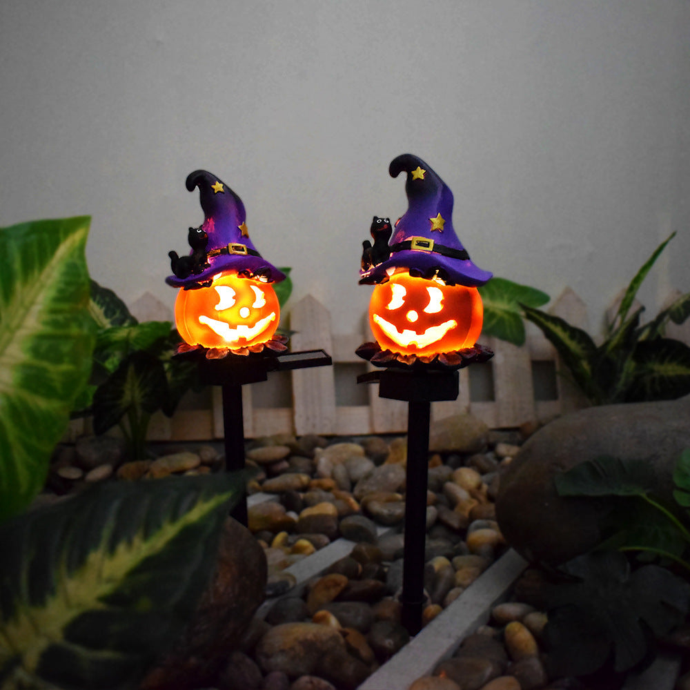 Solar Halloween Pumpkin Light