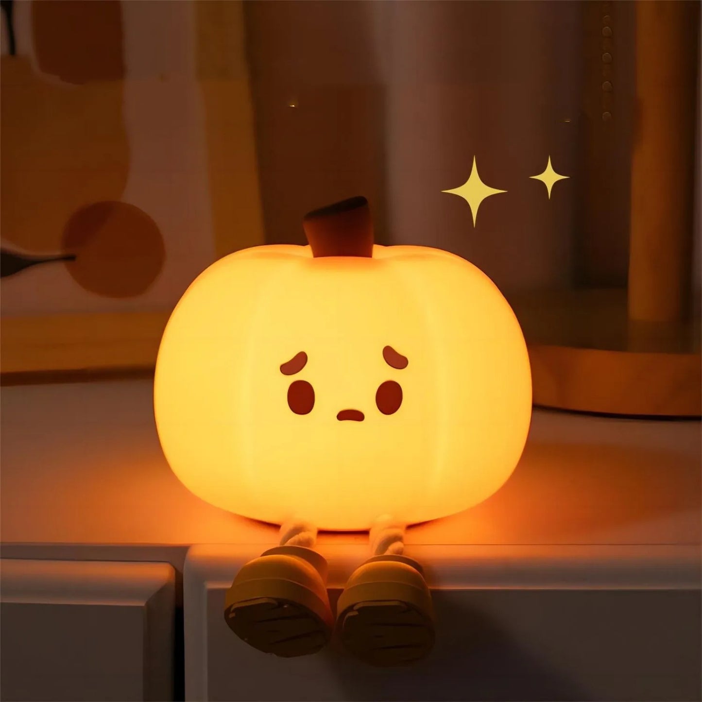 Adorable Pumpkin Bedroom Lamp