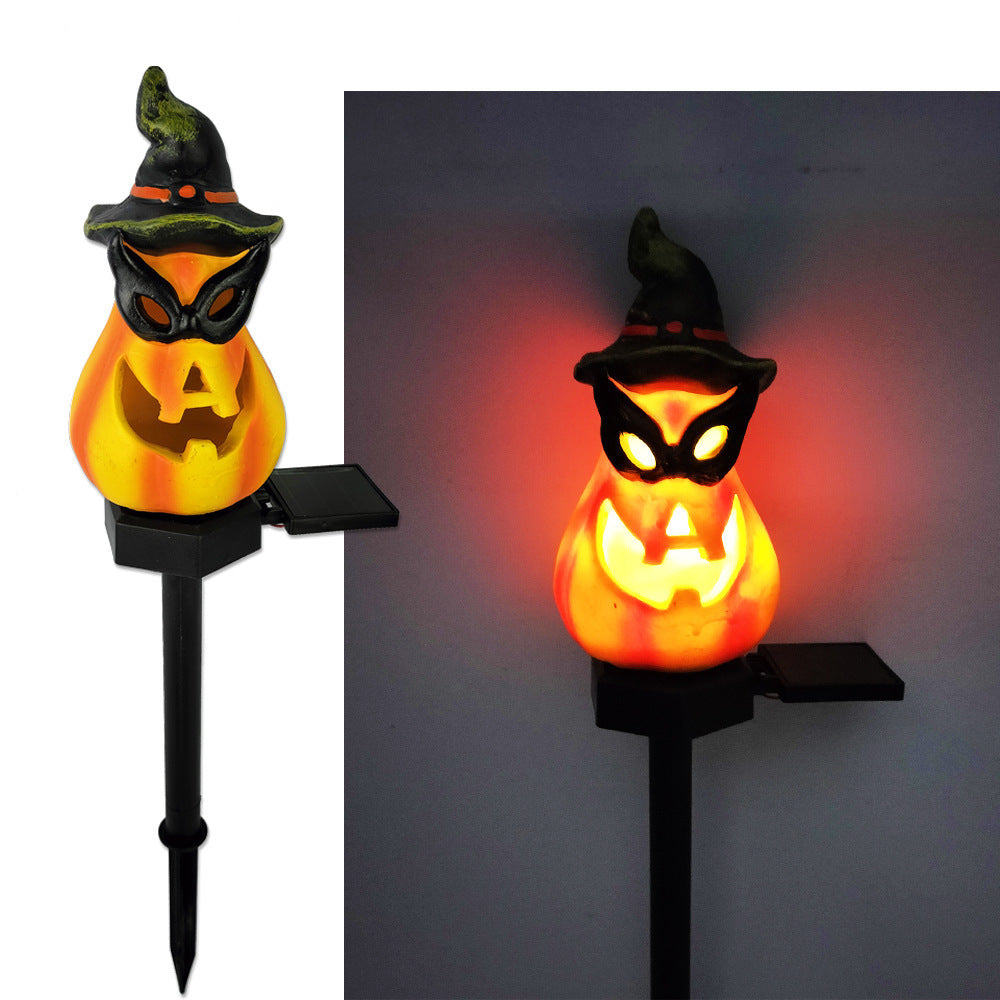 Solar Halloween Pumpkin Light