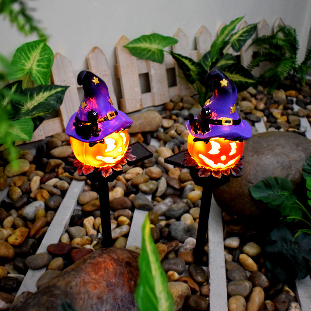 Solar Halloween Pumpkin Light
