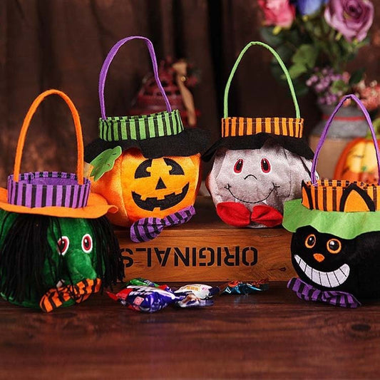 Pumpkin & Witch Trick-or-Treat Tote