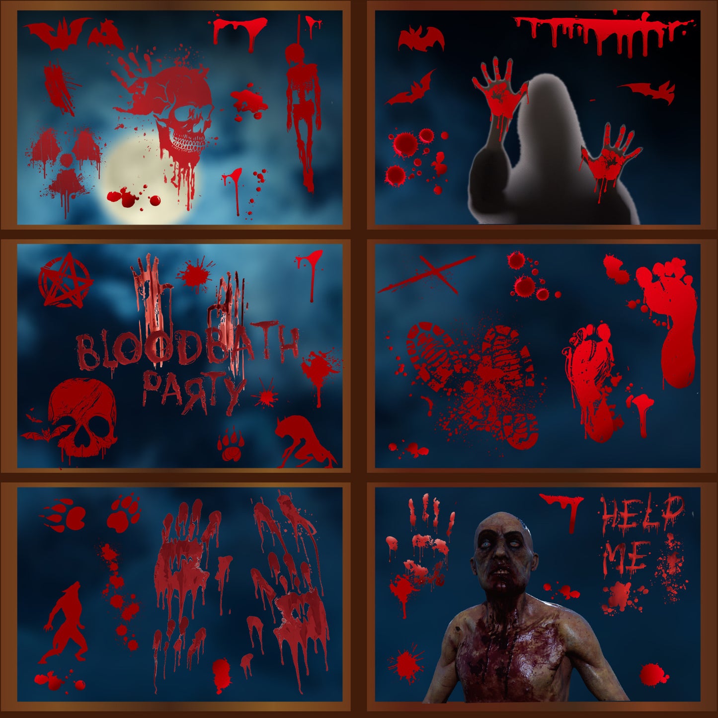 Bloody Hand & Footprint Stickers