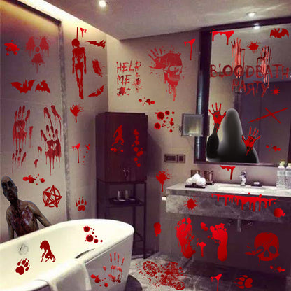 Bloody Hand & Footprint Stickers