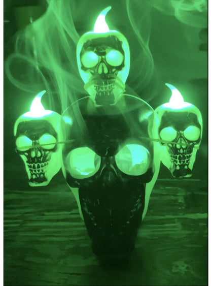 Skull LED Candle Ornament