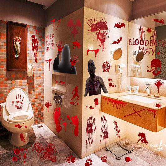 Bloody Hand & Footprint Stickers