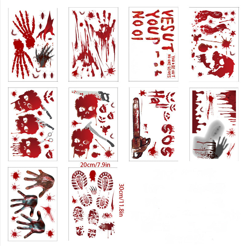 Bloody Hand & Footprint Stickers