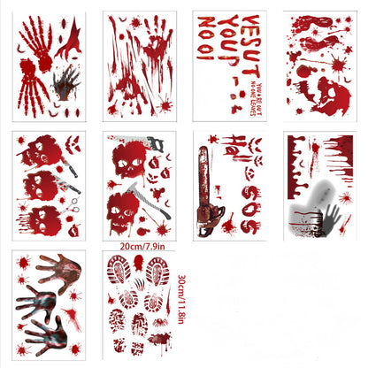 Bloody Hand & Footprint Stickers