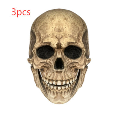 💀 Movable Jaw Skull Mask – Full Head Latex Helmet