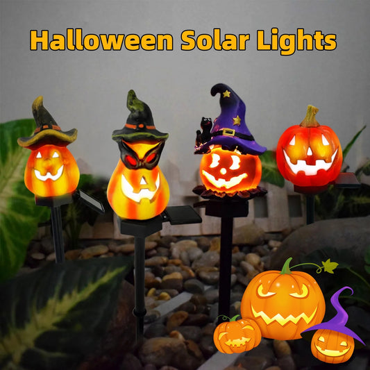 Solar Halloween Pumpkin Light