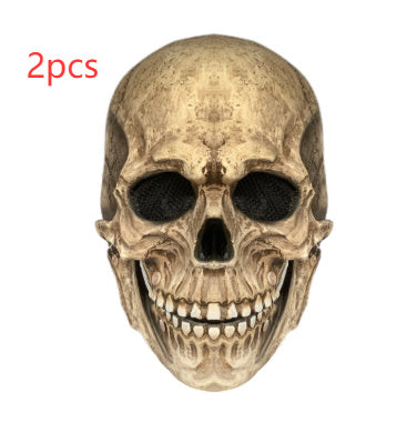 💀 Movable Jaw Skull Mask – Full Head Latex Helmet
