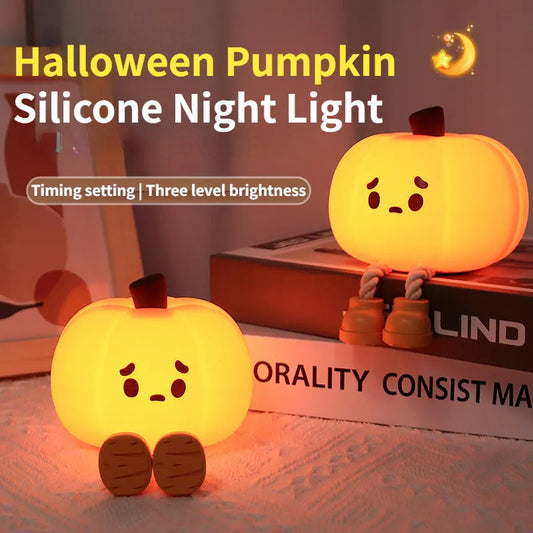 Adorable Pumpkin Bedroom Lamp
