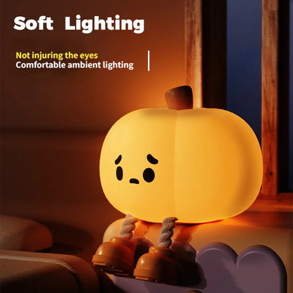 Adorable Pumpkin Bedroom Lamp