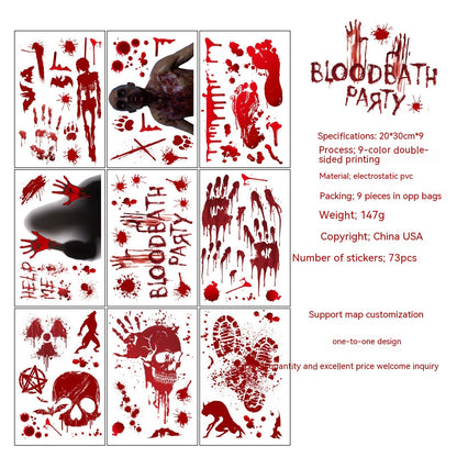 Bloody Hand & Footprint Stickers