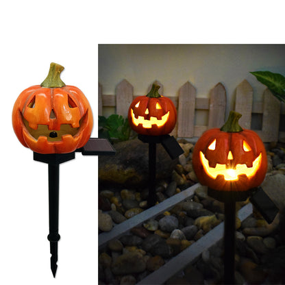 Solar Halloween Pumpkin Light
