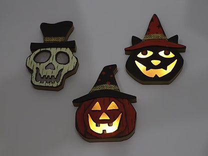 Wooden Pumpkin Lamp